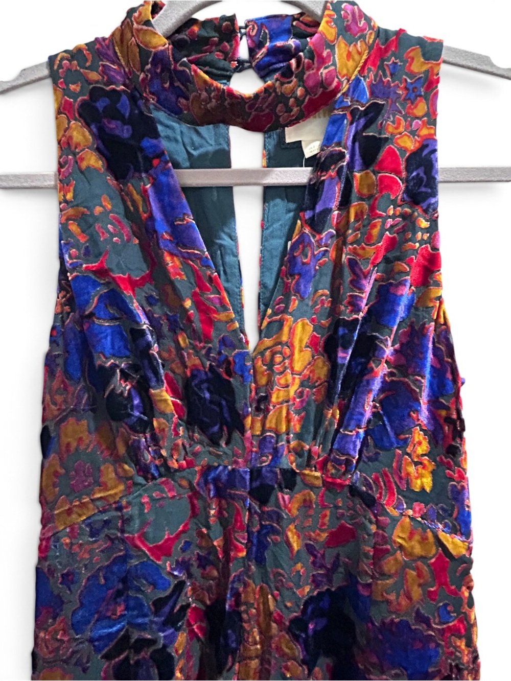 Maeve Anthropologie Jumpsuit Womens Sz 2 Burnout Floral Wide Boho